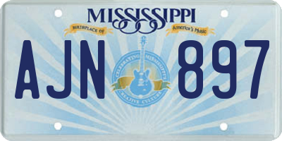 MS license plate AJN897