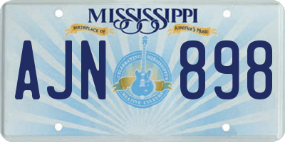 MS license plate AJN898