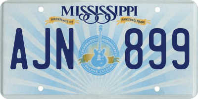 MS license plate AJN899