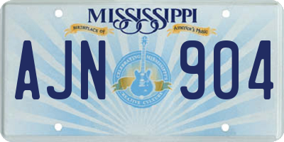 MS license plate AJN904