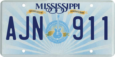 MS license plate AJN911