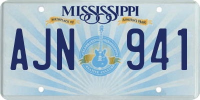MS license plate AJN941