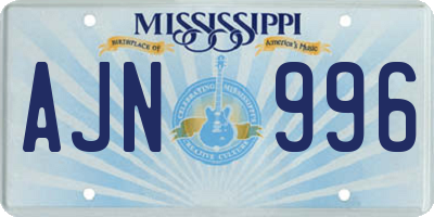 MS license plate AJN996