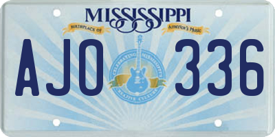 MS license plate AJO336