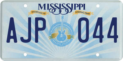 MS license plate AJP044