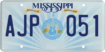 MS license plate AJP051