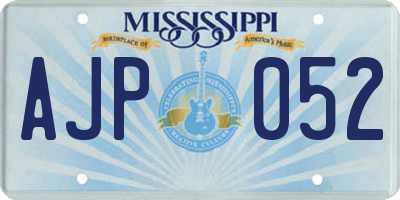MS license plate AJP052