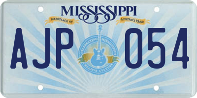 MS license plate AJP054