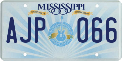 MS license plate AJP066