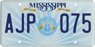 MS license plate AJP075