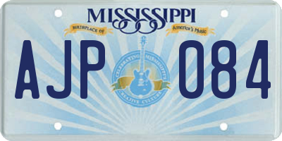 MS license plate AJP084