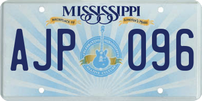 MS license plate AJP096