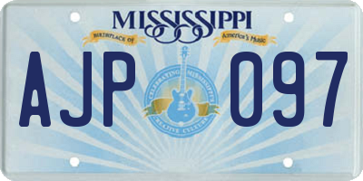MS license plate AJP097