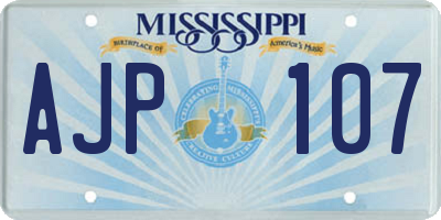 MS license plate AJP107