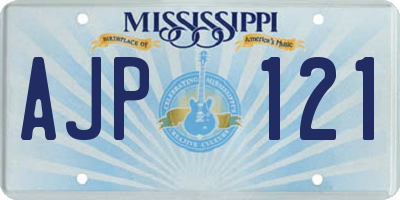 MS license plate AJP121