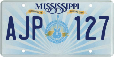 MS license plate AJP127