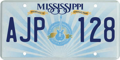 MS license plate AJP128