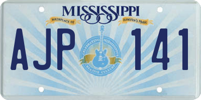 MS license plate AJP141