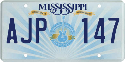 MS license plate AJP147