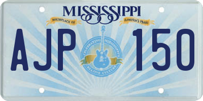 MS license plate AJP150