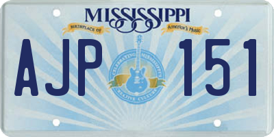 MS license plate AJP151