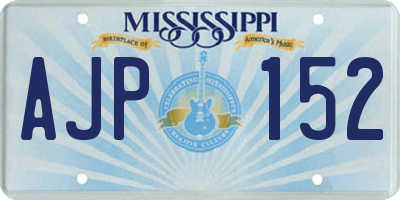 MS license plate AJP152