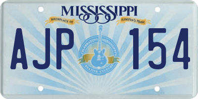 MS license plate AJP154