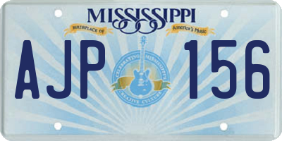 MS license plate AJP156