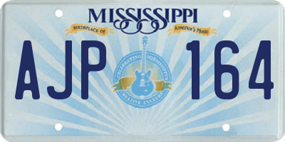 MS license plate AJP164