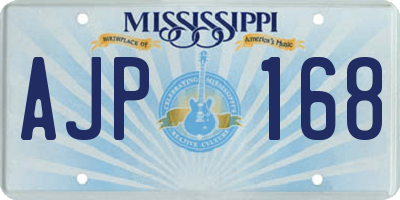 MS license plate AJP168