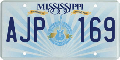 MS license plate AJP169