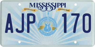 MS license plate AJP170