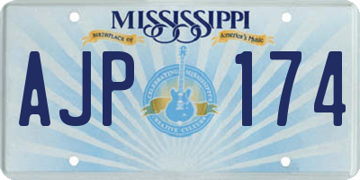MS license plate AJP174
