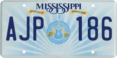 MS license plate AJP186