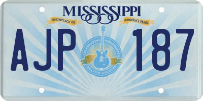 MS license plate AJP187