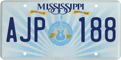 MS license plate AJP188