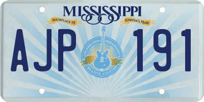 MS license plate AJP191