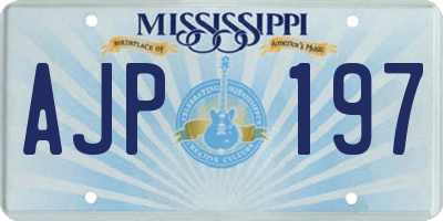 MS license plate AJP197