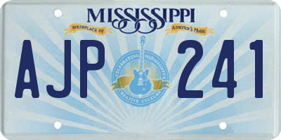 MS license plate AJP241