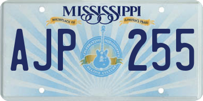 MS license plate AJP255