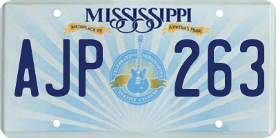 MS license plate AJP263