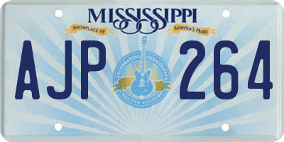 MS license plate AJP264