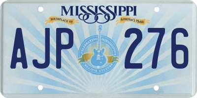 MS license plate AJP276