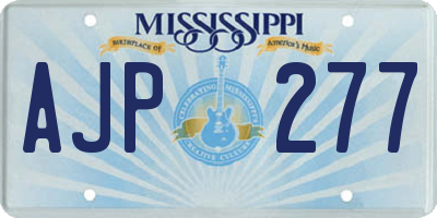 MS license plate AJP277