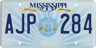 MS license plate AJP284