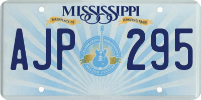 MS license plate AJP295