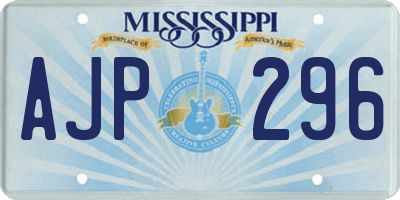 MS license plate AJP296