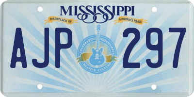 MS license plate AJP297