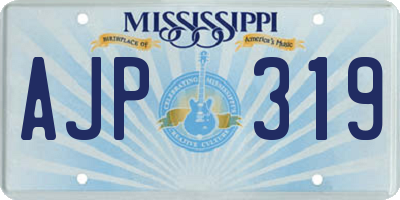 MS license plate AJP319