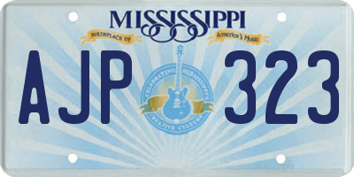 MS license plate AJP323